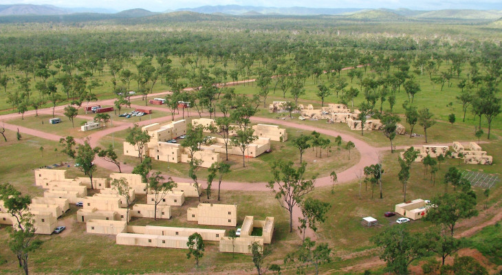 Instalación Reconfigurable para el Entrenamiento para Operaciones Urbanas construida para el Ejército Australiano.