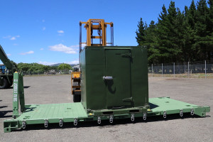 Tricon reefer loaded onto flatrack