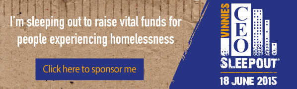 Sponsor Shaun Moore for Vinnies CEO sleepout